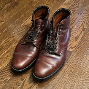 Alden for Jcrew calfskin plain toe boot size 12